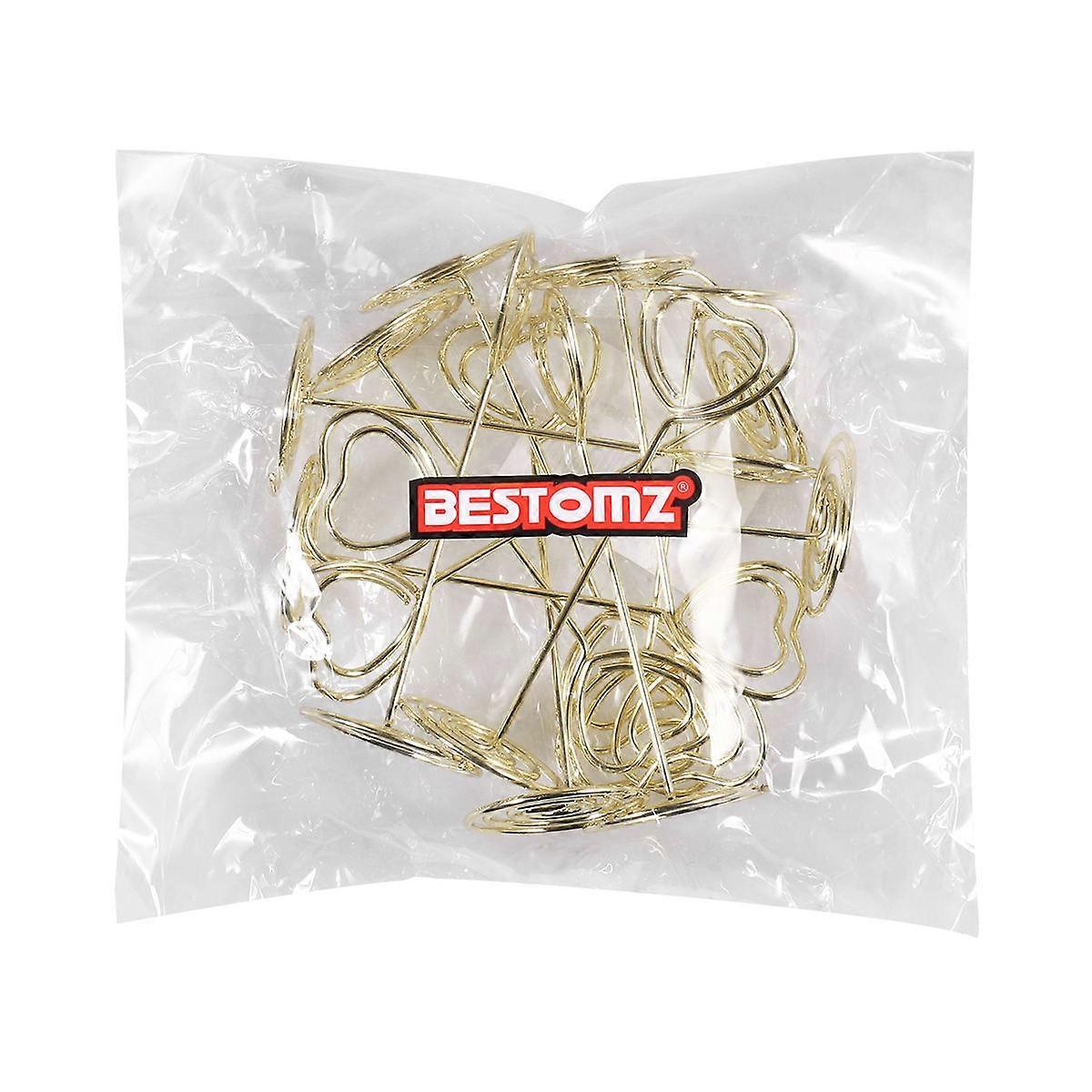 Golden Heart Shape Clips for Table Number Holders with 12Pcs Pack