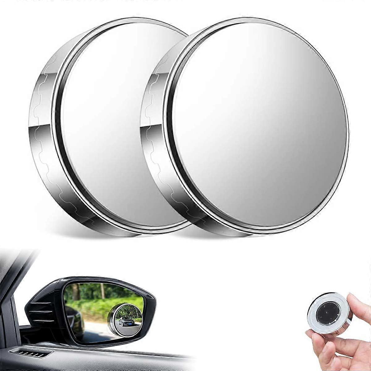 Blind Spot Mirrors for Car for Vauxhall Adam M13, Waterproof, AntiFog Convex Blind Spot Mirror, A/Silver, Pack of 2 normal A/silver