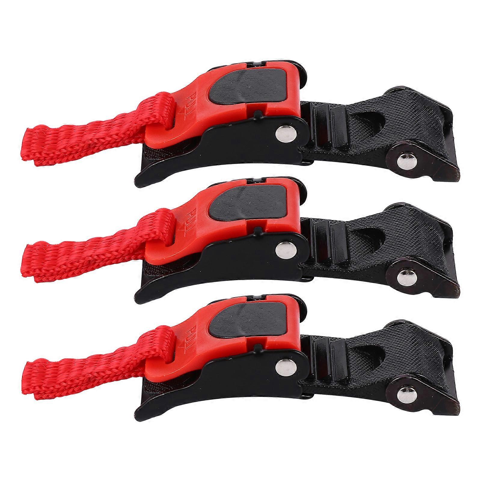 Buckle Accessories For Safety Gear Usage 8X2.5Cm Black Plastic Convenient Use 3Pack