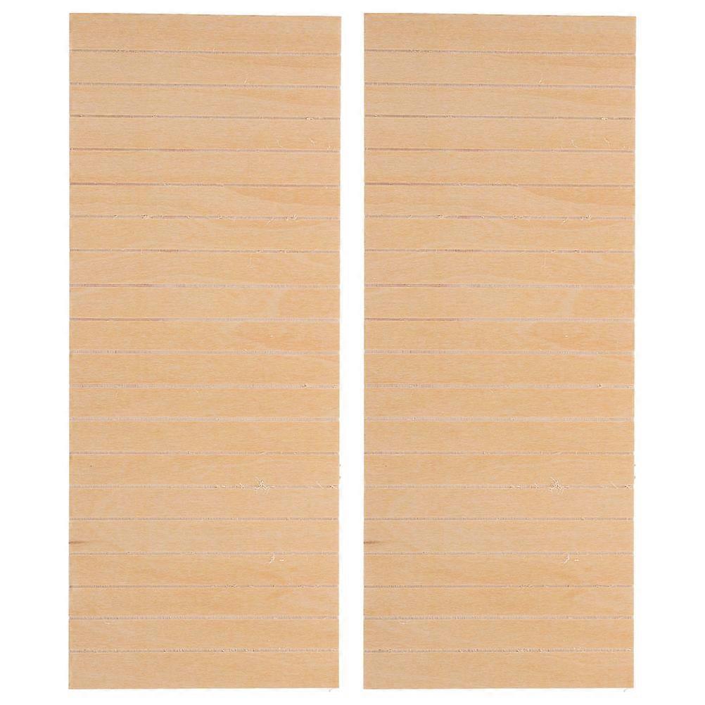 Wooden Dollhouse Trim with Unique Wainscoting for DIY Projects Beige Color Easy Installation 2 pcs
