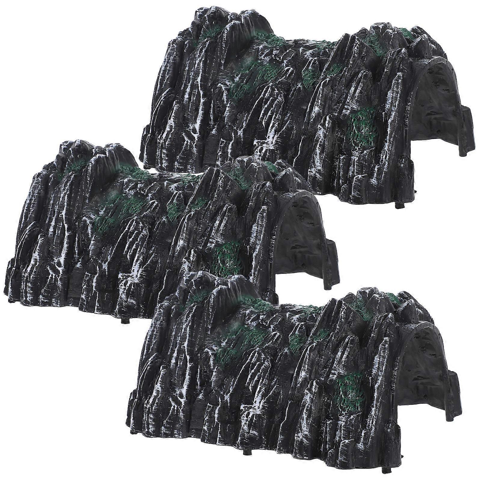 Plastic Train Tunnel Simulation Cave Model Railroad Accessories for Miniature Railway Track Decoration