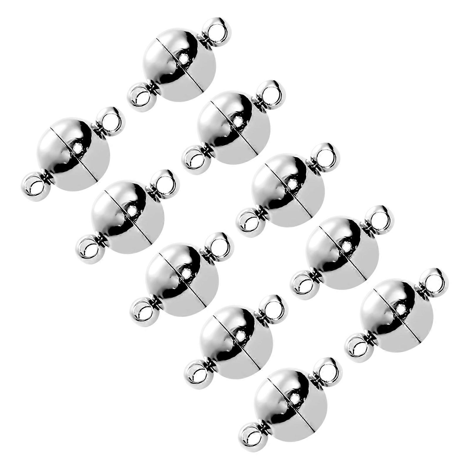 10 Sets Round Alloy Clasps Magnetic Jewelry Connectors For Crafts DIY Projects Perfect For Friends