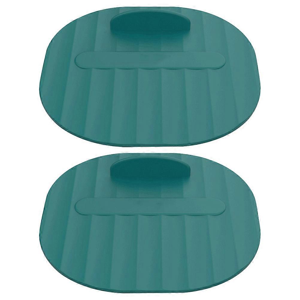 Drain Protection Silicone Stoppers 2Pcs For Bathtub And Kitchen Applications 15.5X14.5CM Green Blocking Solution