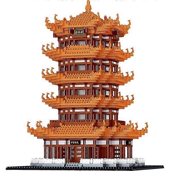 Yellow Crane Tower Mini Nano Building Blocks Set, World Arc