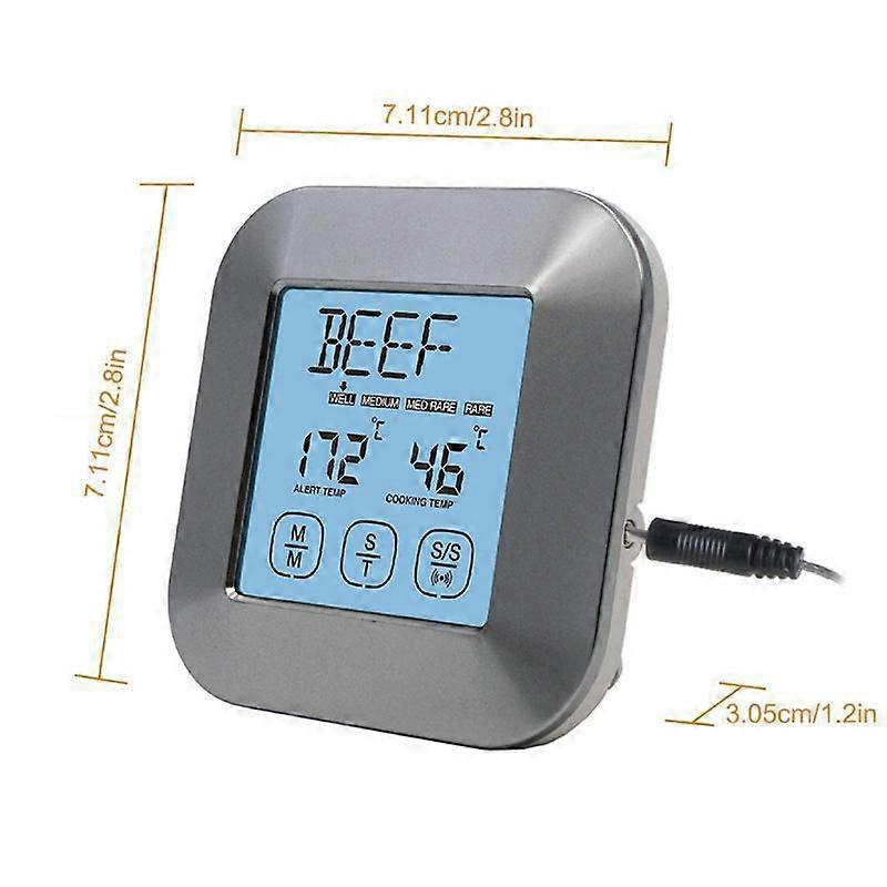 带防水不锈钢温度探头的烹饪温度计 W0YD