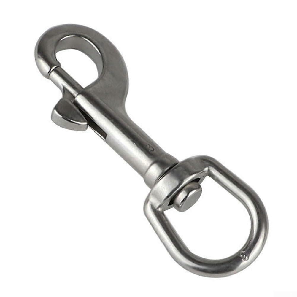 Stainless Steel Carabiner Hook with Rotating Eye, 65mm, Compatible with Dive Flag Buoy Line
