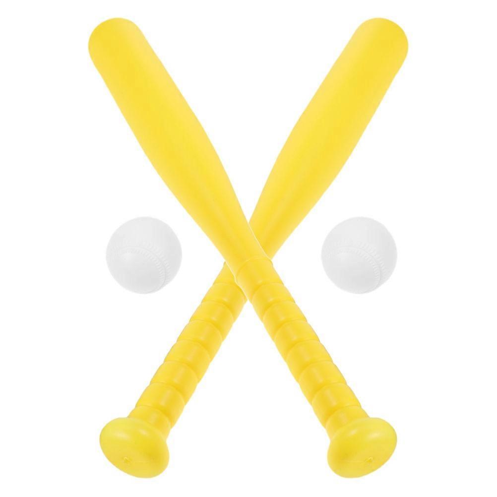 Durable Plastic Baseball Bat And Ball Set For Outdoor Activities Developing Recreational Exercise Skills 2 Sets