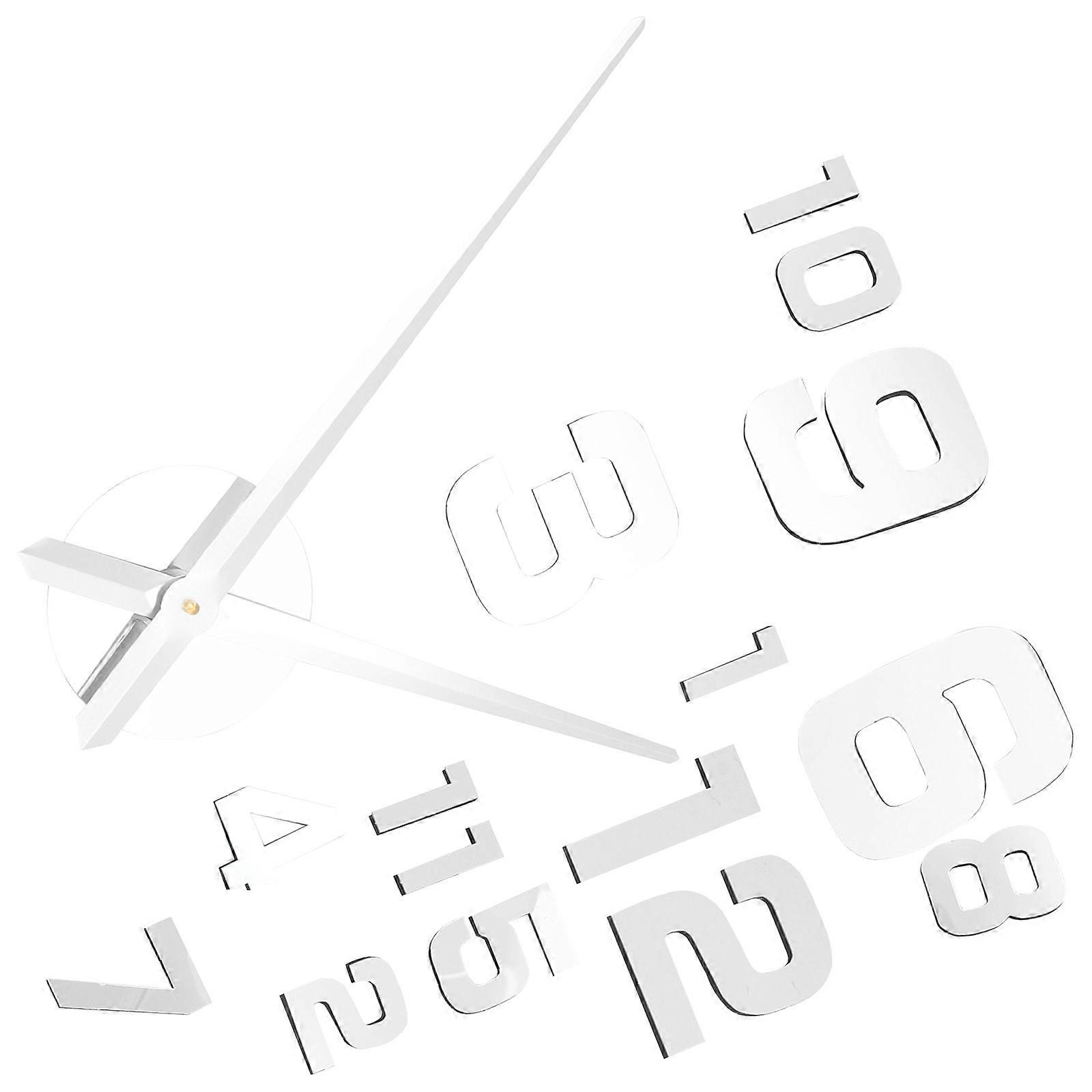 Modern Acrylic Wall Clock for Home Use Silver Color Versatile Decorative Clock 12 Inch