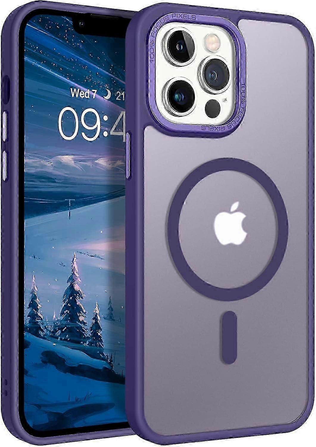 TIANYING for iPhone 12 Pro Max Magnetic Case, iPhone 12 Pro Max Phone Case Compatible with MagSafe, Translucent Matte Shockproof Anti-Fingerprint Phon