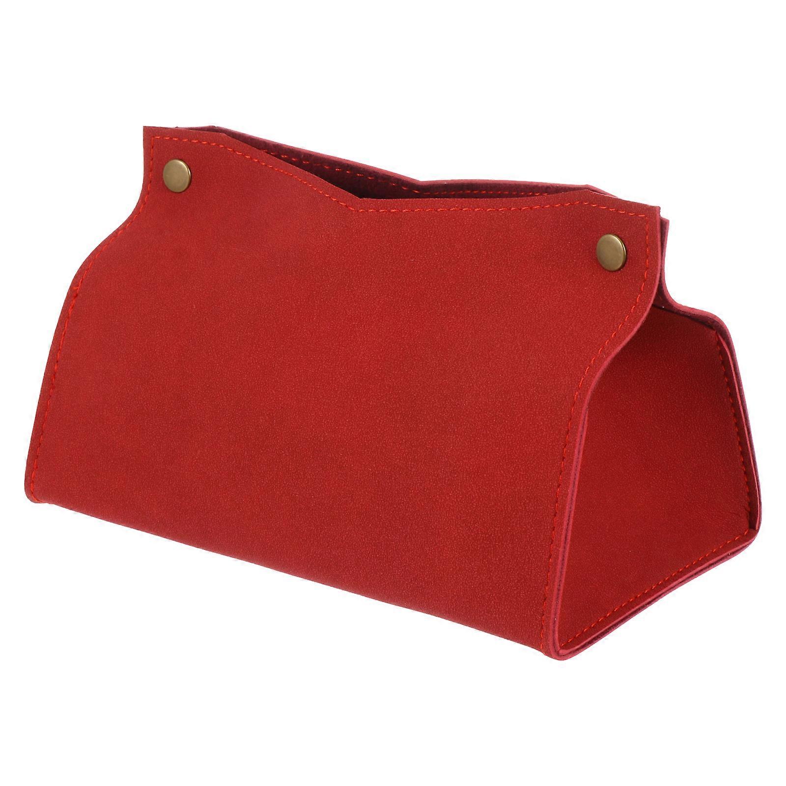 Facial Tissue Holder Box With Sleek Design For Home And Office 20X13CM Smooth PU 1 Set