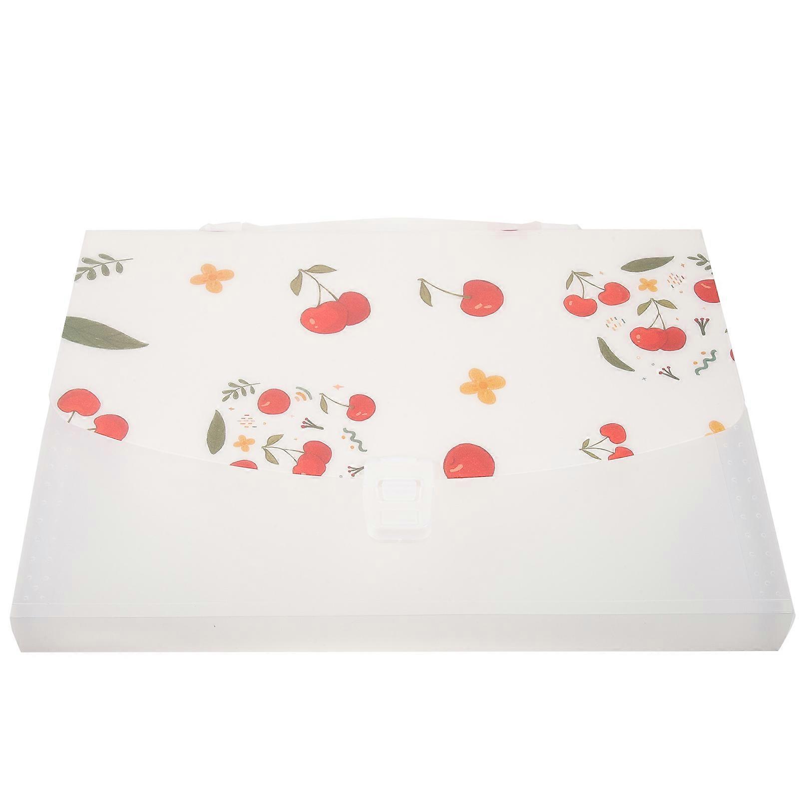Plastic Folder Accordion Organizer for Students Home Use File Classification White Color 1Pcs