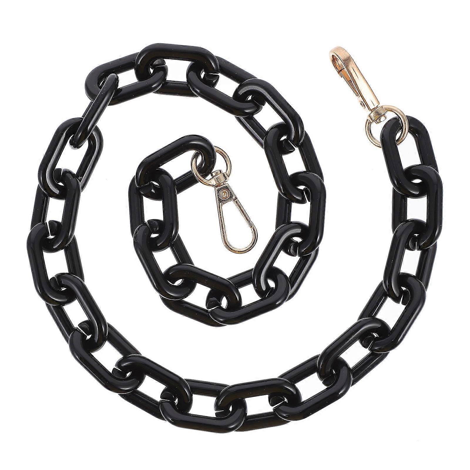 Acrylic Chain for DIY Bag Car Keychain 1Pcs with Metal Buckles Black