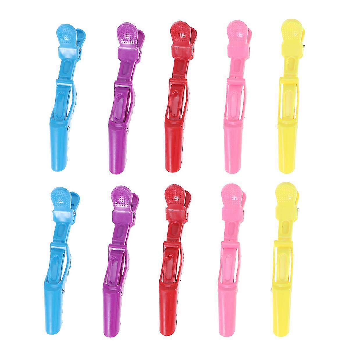 10PCS Salon Clips for Hairdressing Sectioning – Durable, Lightweight & Sturdy Hair Clips in Mixed Colors for Home & Professional Use, Suitable for
