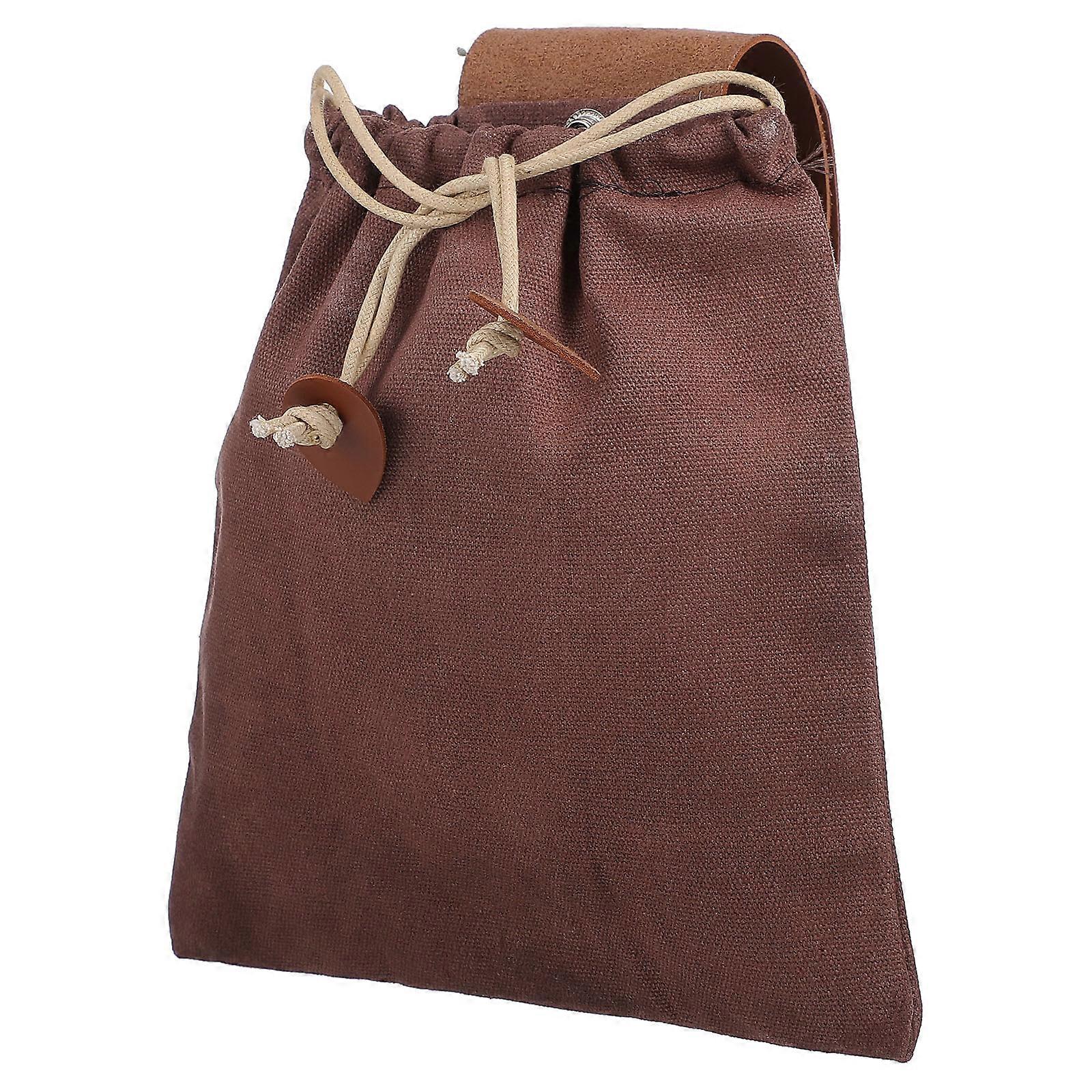 Garden Foraging Bag Outdoor Hanging Tool Pouch Adults Waist-hung Design Coffee Color Storage 1Pc