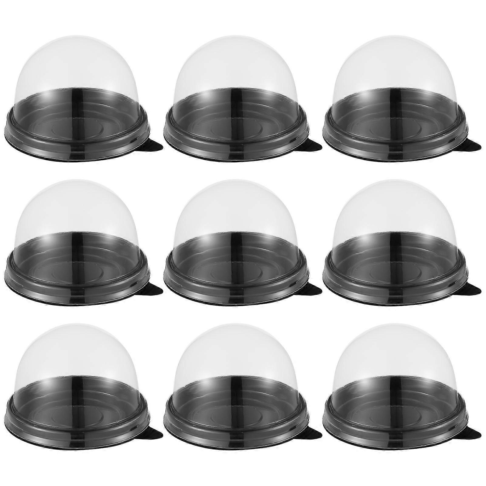 Mini Cake Dome Boxes Made of Premium Plastic for Packing Use Transparent and Sealed 50Pcs