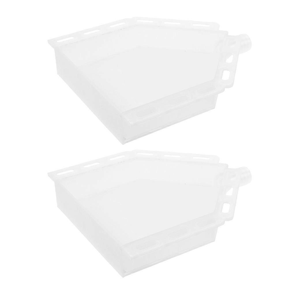 Air Conditioner Drip Pan Plastic Tray for Condensate Drain 2Pcs Outdoor Use