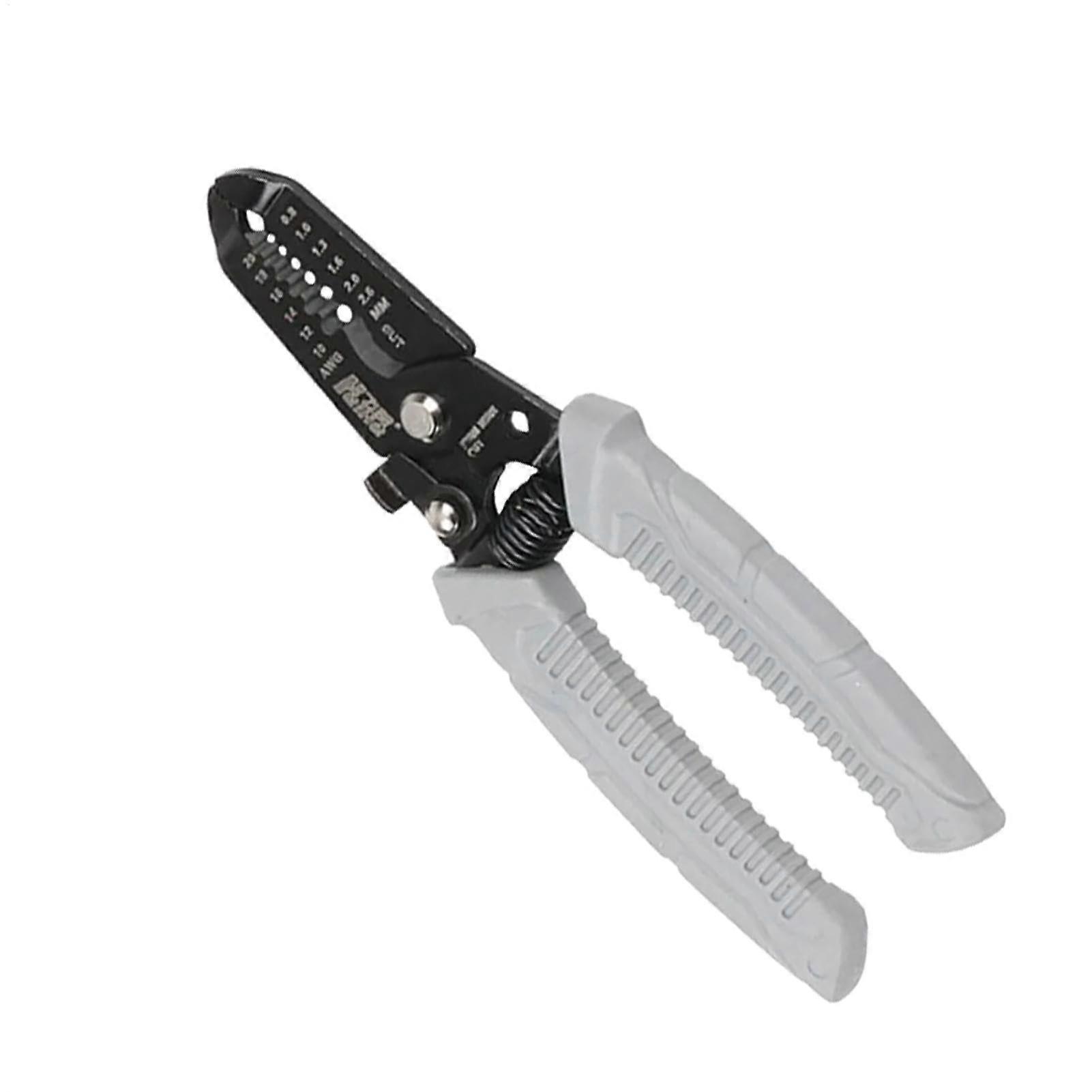 Wire Crimping Tool with Heavy-Duty Cable Stripper and Ergonomic Grip for Shrink Connectors and Cable Ties