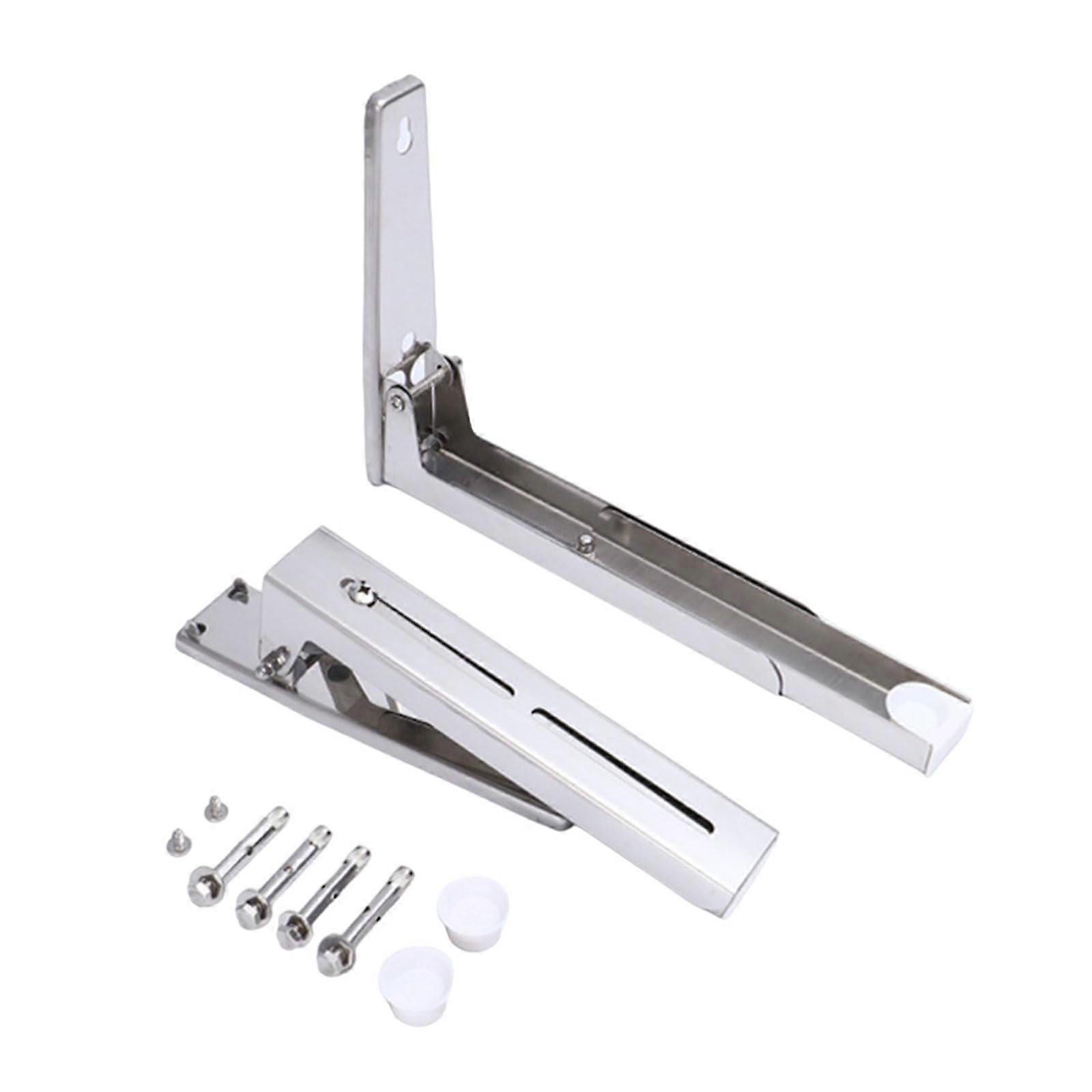 Wall-mounted Pull-out Oven Rack for Kitchen, Stainless Steel Microwave Rack, Silver, for Kitchen Oven, Wall Mount