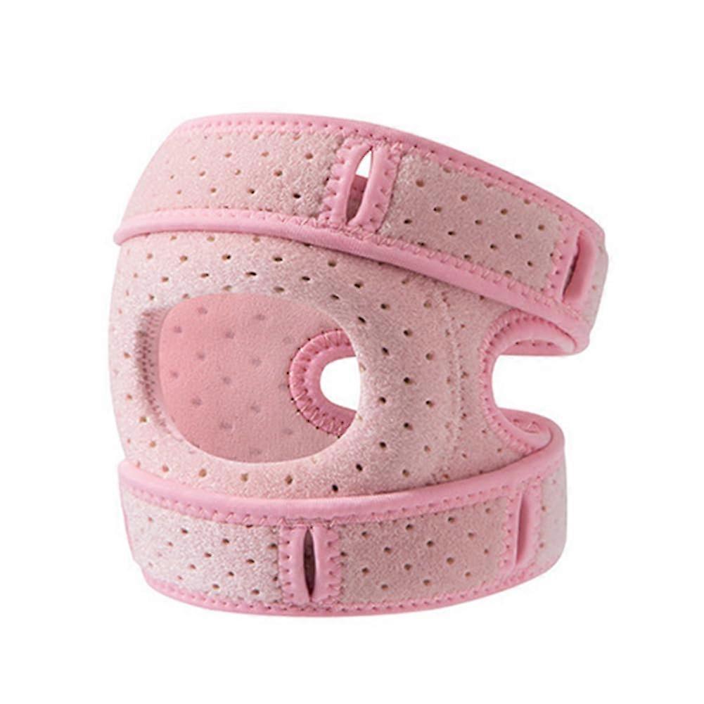 Patella Knee Brace Adjustable Open Patella Support Strap Pink S-M 1PC Lightweight Breathable Material