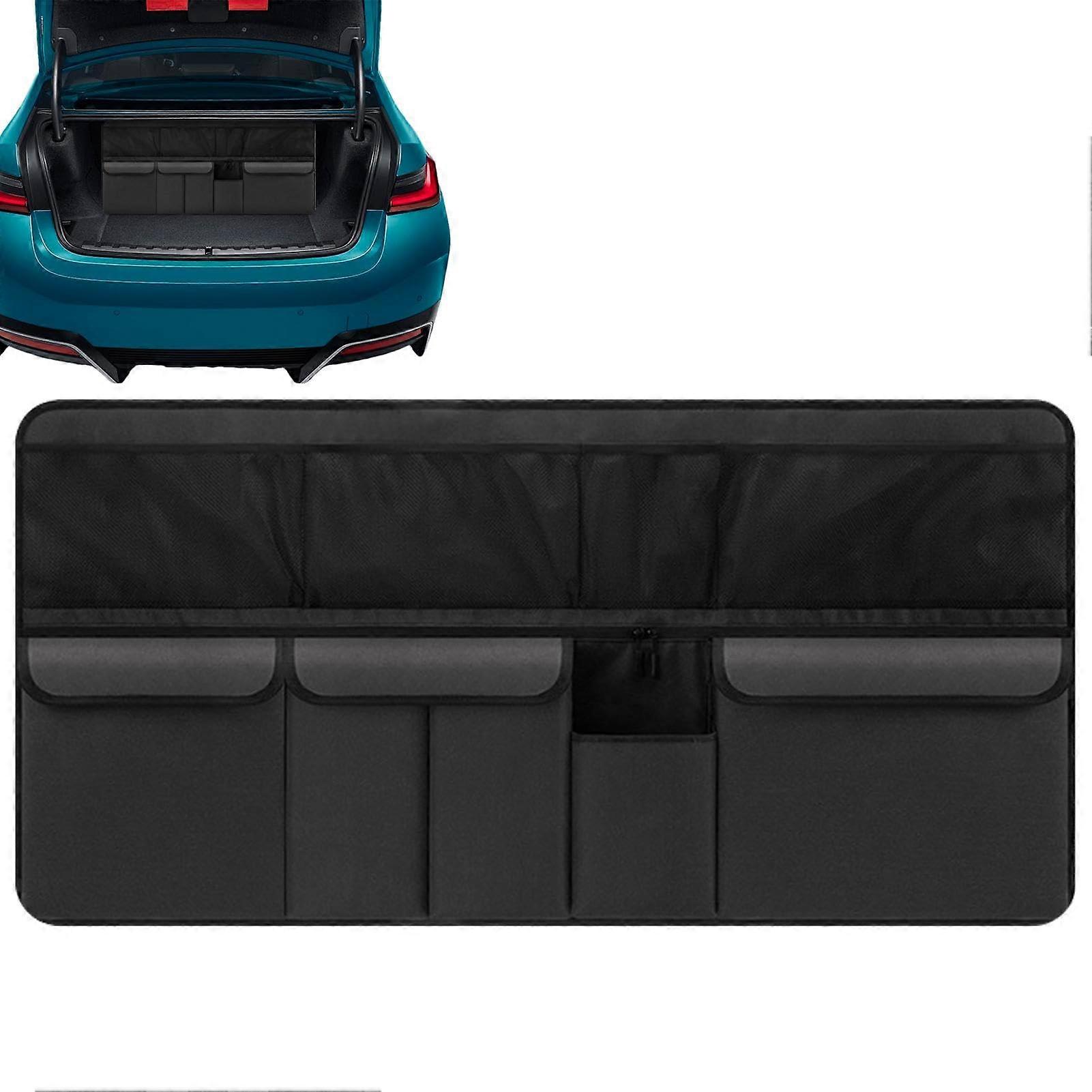 Rear Seat Boot Organizer Large Capacity Storage Bag for Trucks, SUVs, Black