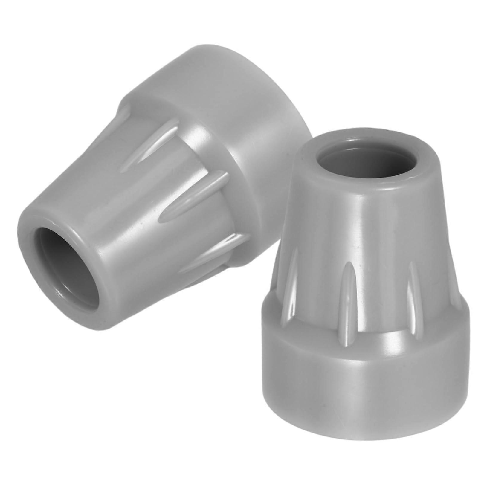 Non-Slip Rubber Feet - 2 Pieces For Walking Sticks, Crutches, Trekking Poles Durable Rubber Tips With Inner Diameter