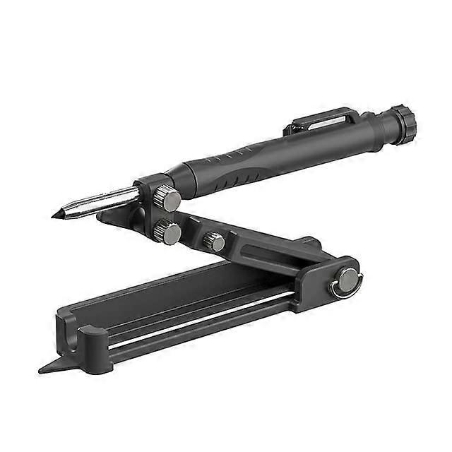Multifunctional marking tool made of aluminum alloy for woodworking, black, DIY deep hole gauge, marking line maker