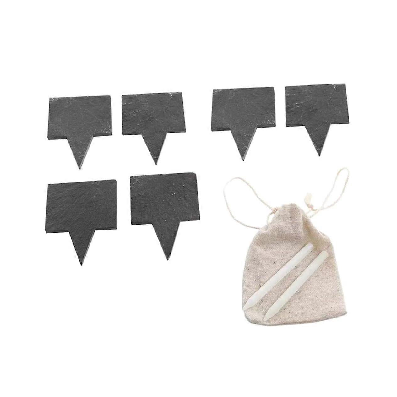 Square Cheese Labels Inserts Set With Markers, Burlap Bag, Unique Cheese Toppers Reusable For Cakes Desserts