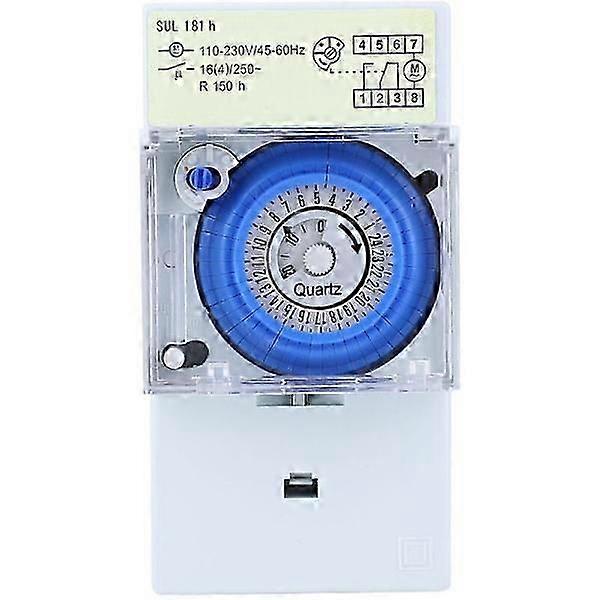 SUL181h Mechanical Timer 24 Hour Quartz Timer Modular Clock Relay Switch