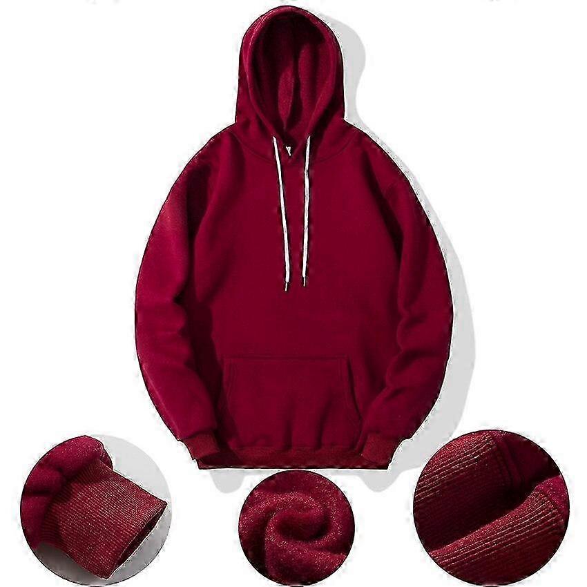 Top de moletom com capuz casual de cor sólida masculina
