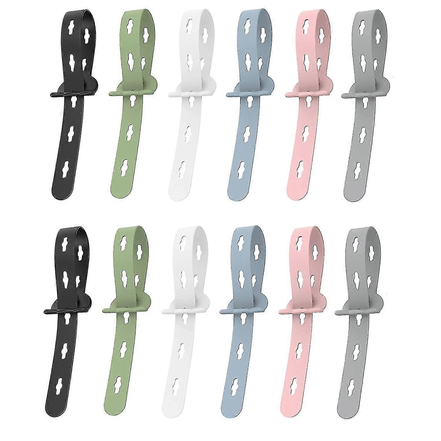 12pcs Reusable Elastic Silicon Cord Organizer Straps, 10x0.6inch for Bundling and Organizing Cables