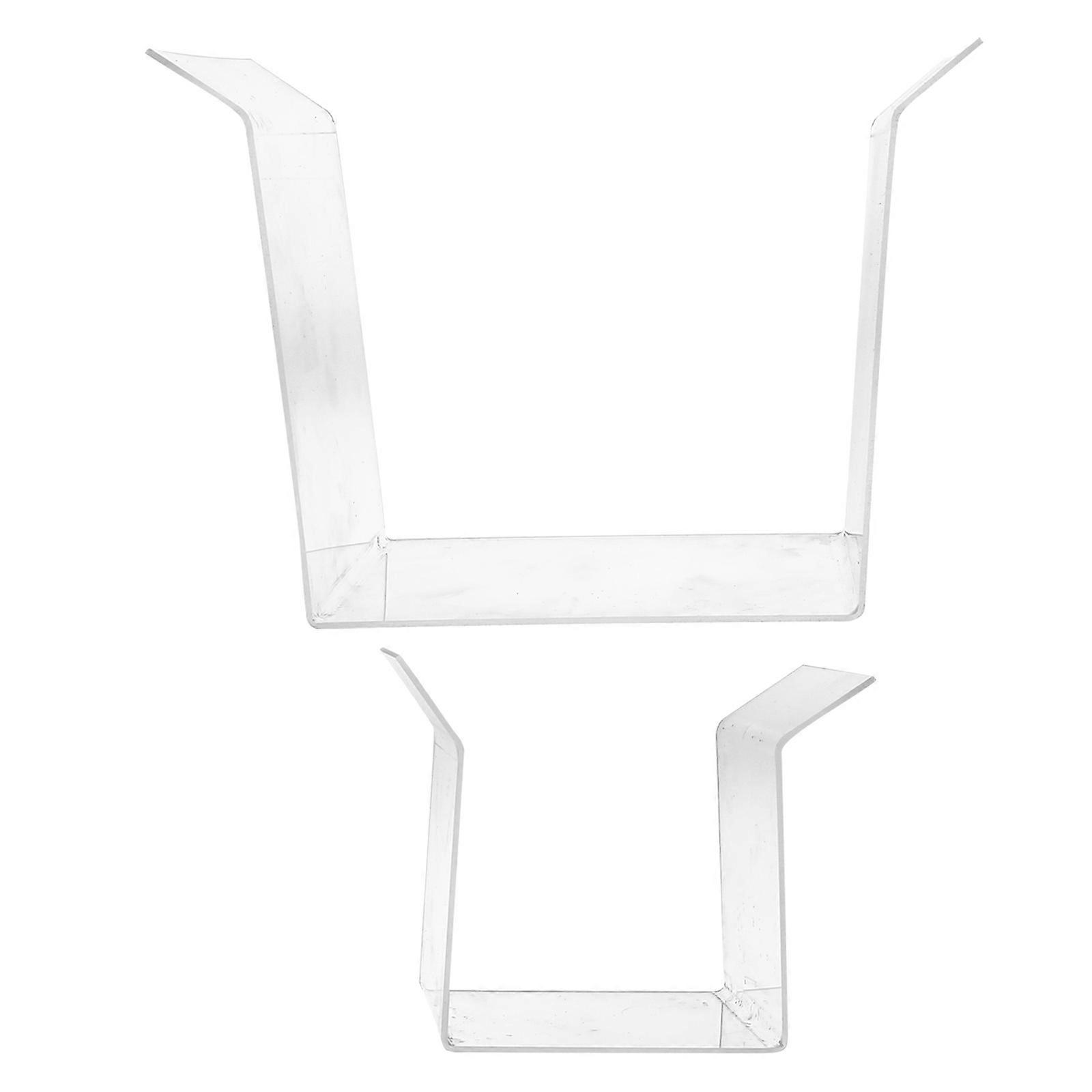 Bag Holder Rack for Food Prep Kitchen Use Transparent Acrylic Stable Support 2Pcs