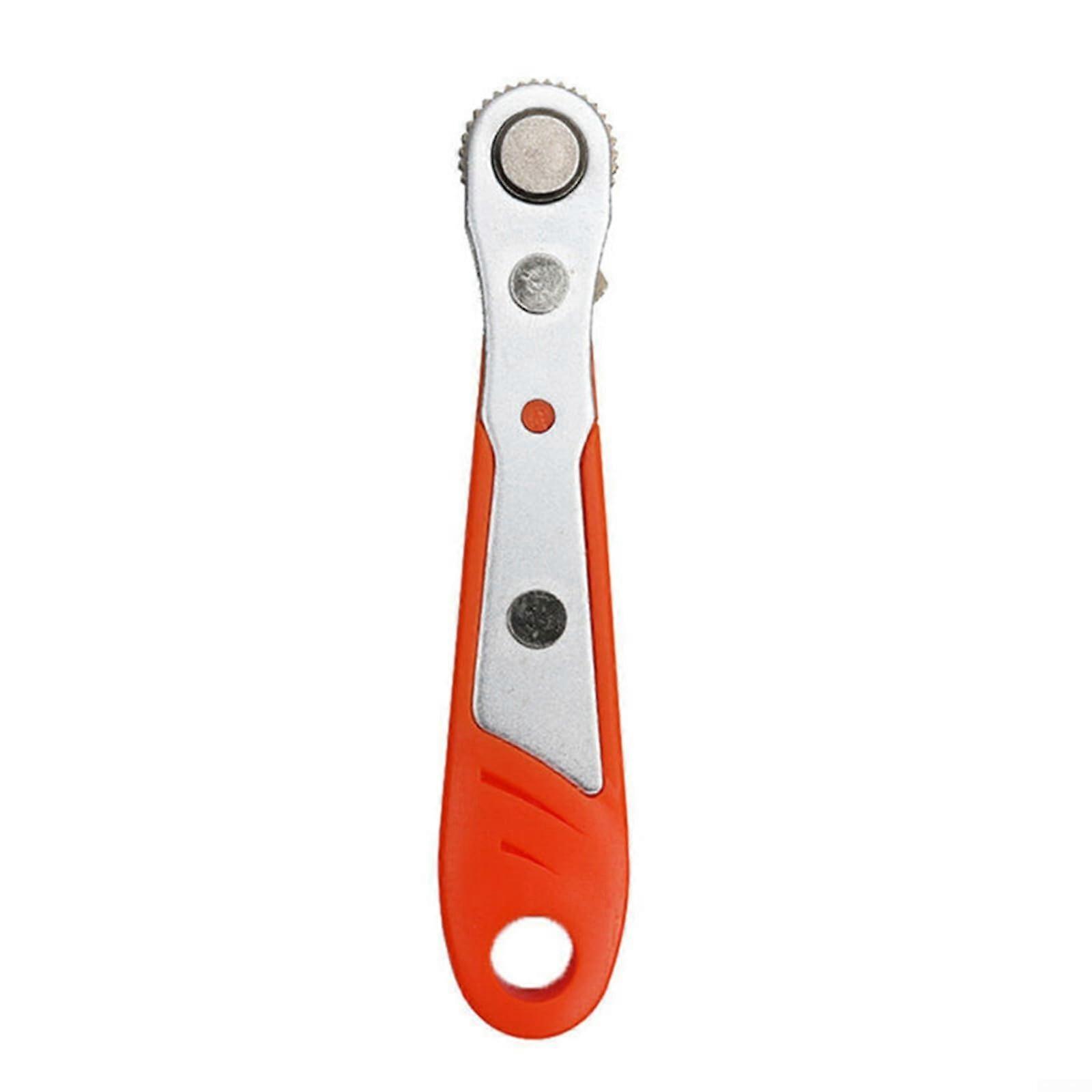 Portable Mini Ratchet Wrench 1/4 Inch Drive Socket with PVC Handle for Comfortable Grip and Easy Use