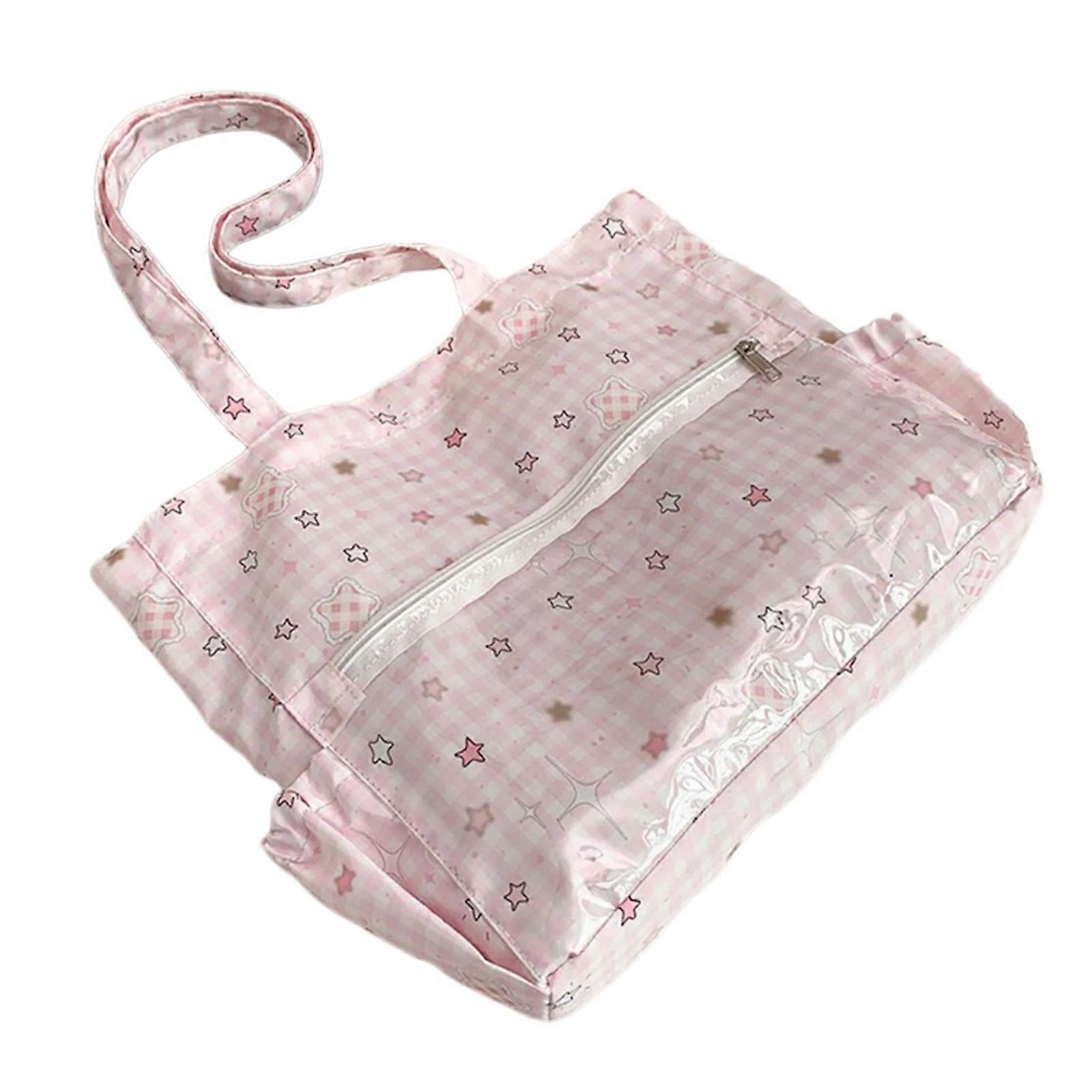 Contemporary Design Work Commuters Bag Spacious Shoulder Bag Multiple Interior Pockets Practical Construction  Pink