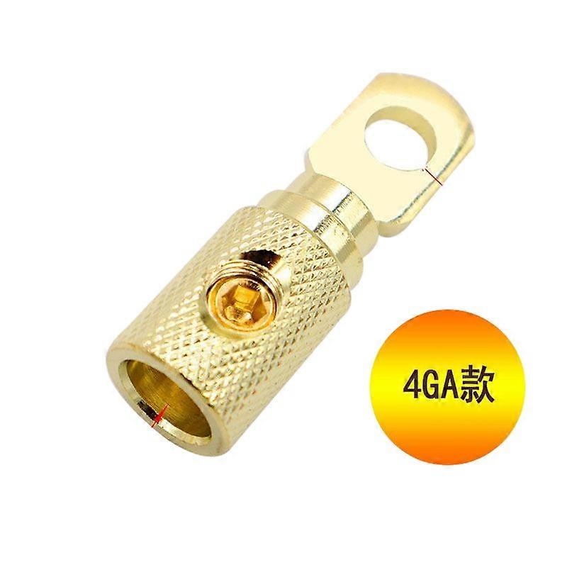 Automotive audio O-type wiring terminals, gold-plated pure copper, solder-free, compatible with multiple systems