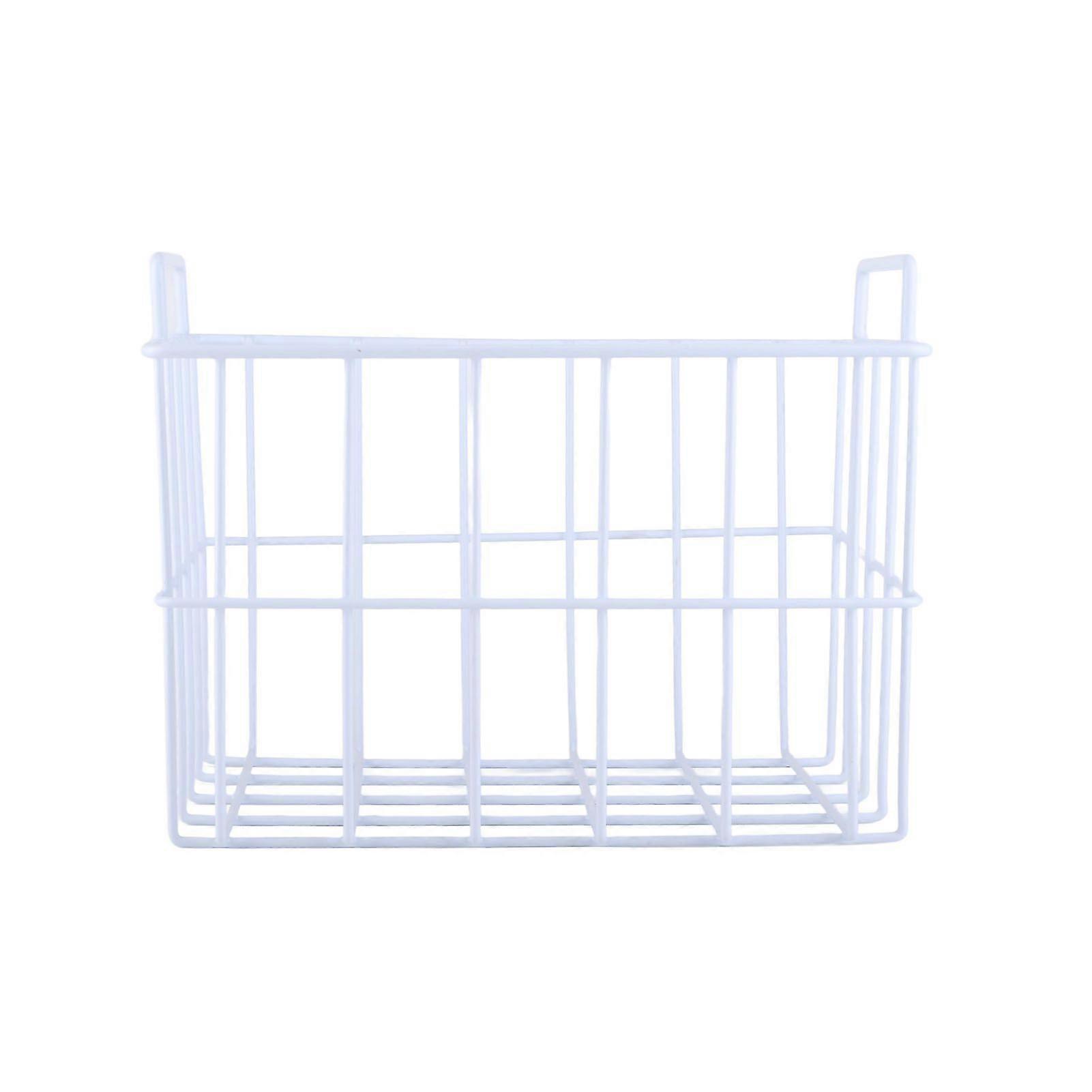 Fridge Freezer Basket Multipurpose Large Capacity Metal Wire Storage Basket for Refrigerator Bathroom Kitchen 200mm/7.87in