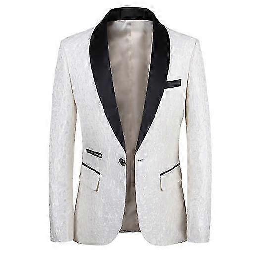 Men's 1 Button Dress Party Suit Jacket Fit Stylish Blazer