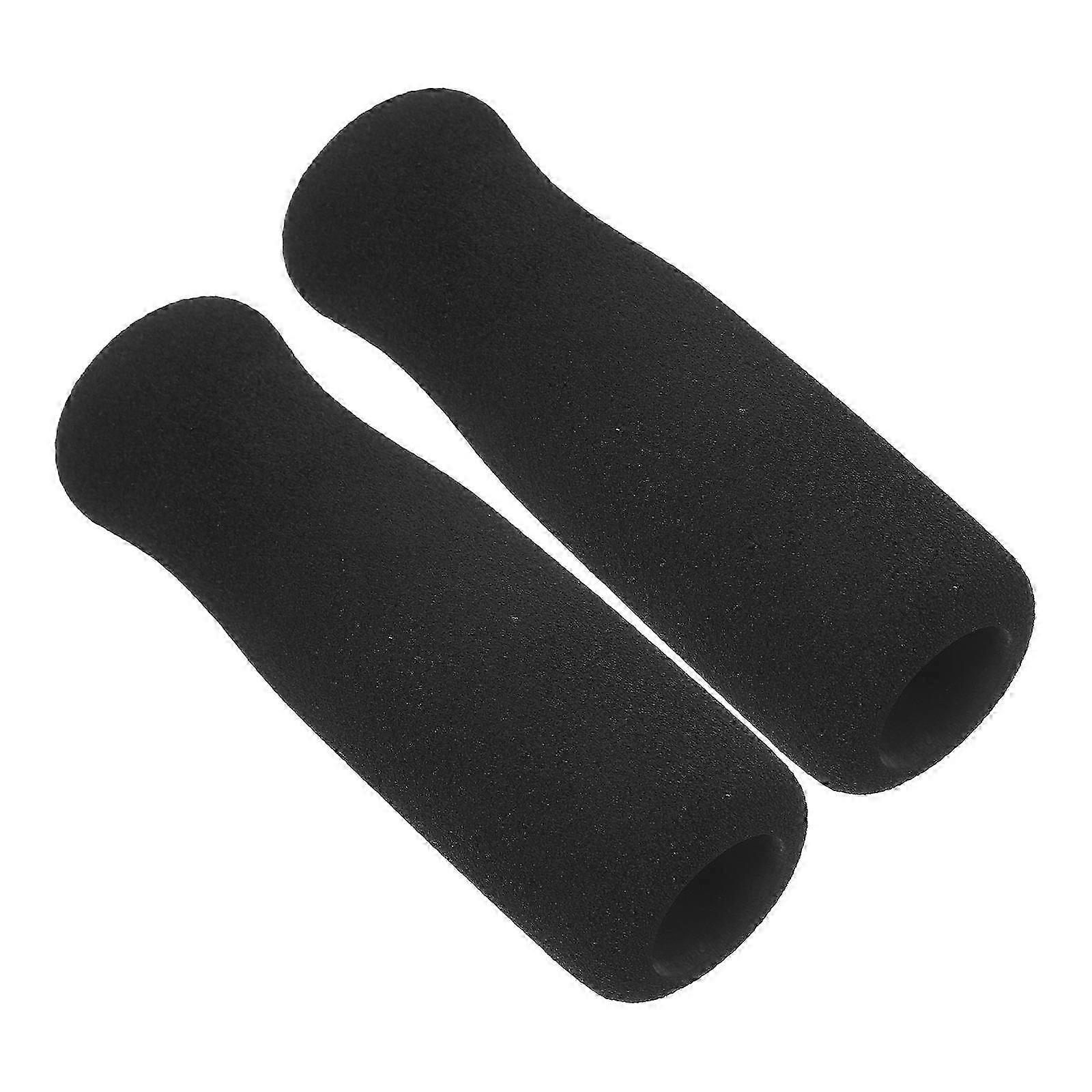 Universal Non-Slip Handle Grip Covers For Wheelchair, Cane, Walker And Stroller, Black NBR Cushioning Provides Comfortable Grip, 2Pcs Edition 0919