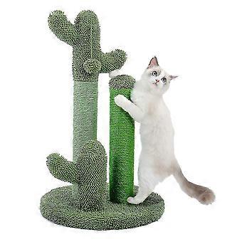 Kaktus für Katze Kratzer Kätzchen Kratzbaum Natürliche Sisal Seil Grüner Baum 21
