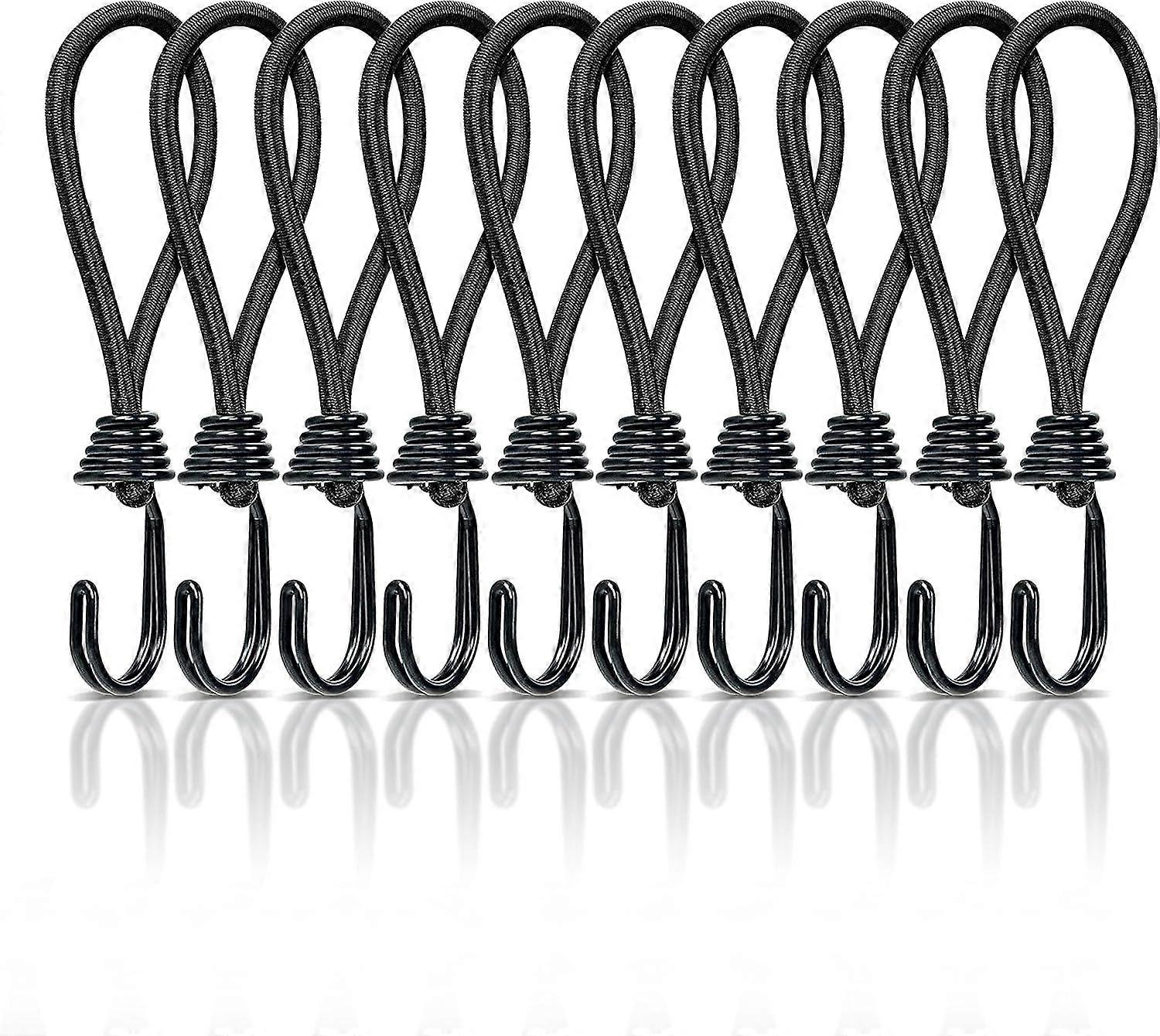10 pieces short tensioning rubber with hook, 15cm tarpaulin tensioner with snap hook
