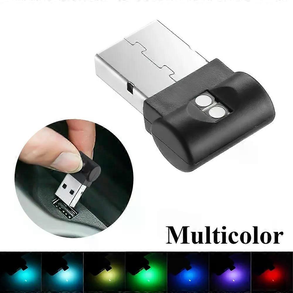 Car Mini USB MultiColor Adjustable Color Decorative Ambient Light Soft Light Atmosphere Lamp