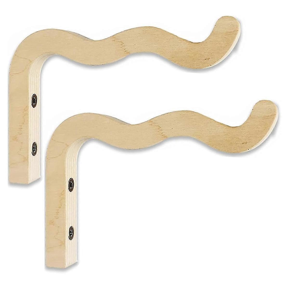 Wooden Wall Planter Hanging Plant Hooks for Indoors,Wave-Shaped Wooden Hanging Baskets for Wall Plant Hooks Heavy Duty