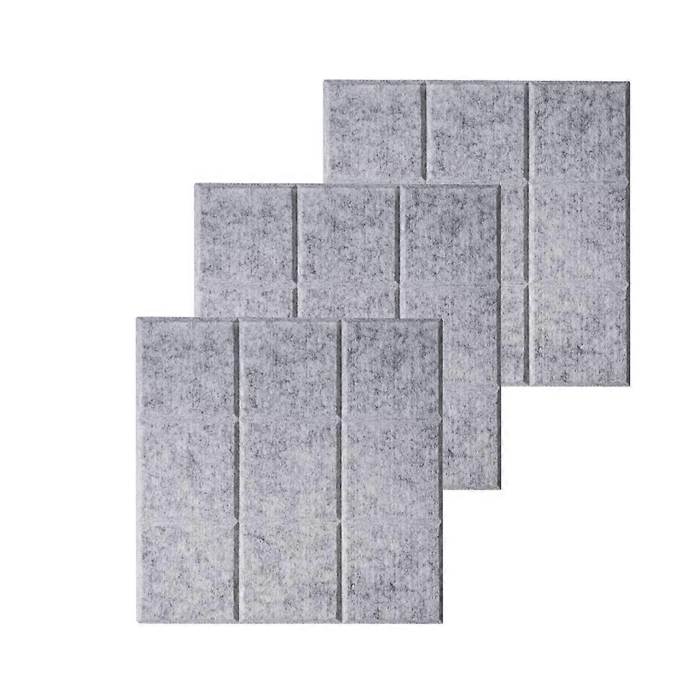 3Pcs Stereoscopic Wall Ornament Grey Photo Display Board For Office Decoration Suitable For Relatives And Friends