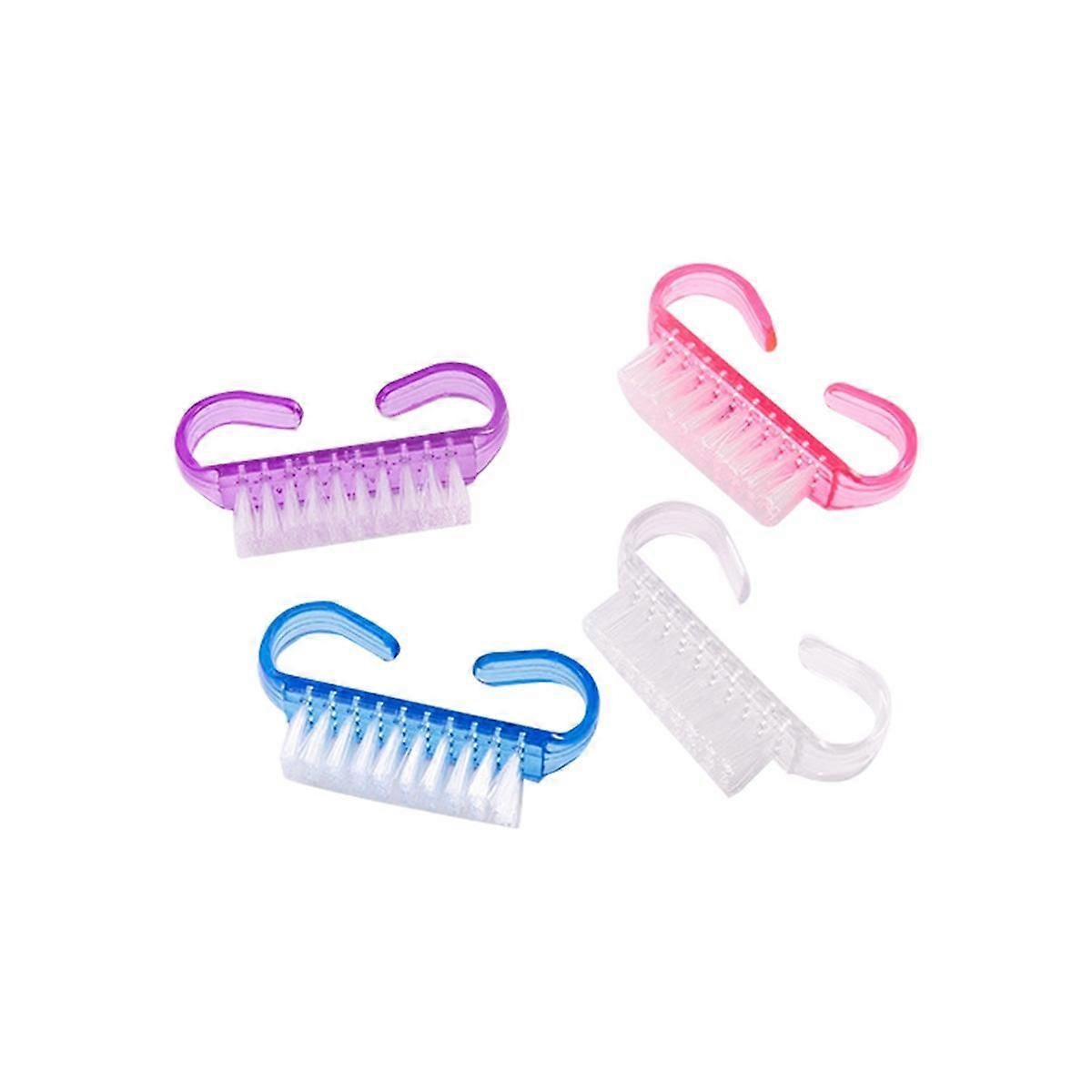 10Pcs Nail Cleaning Brushes Multicolor Hand Fingernail Brush Cleaner Scrubbing Kit Pedicure for Toe
