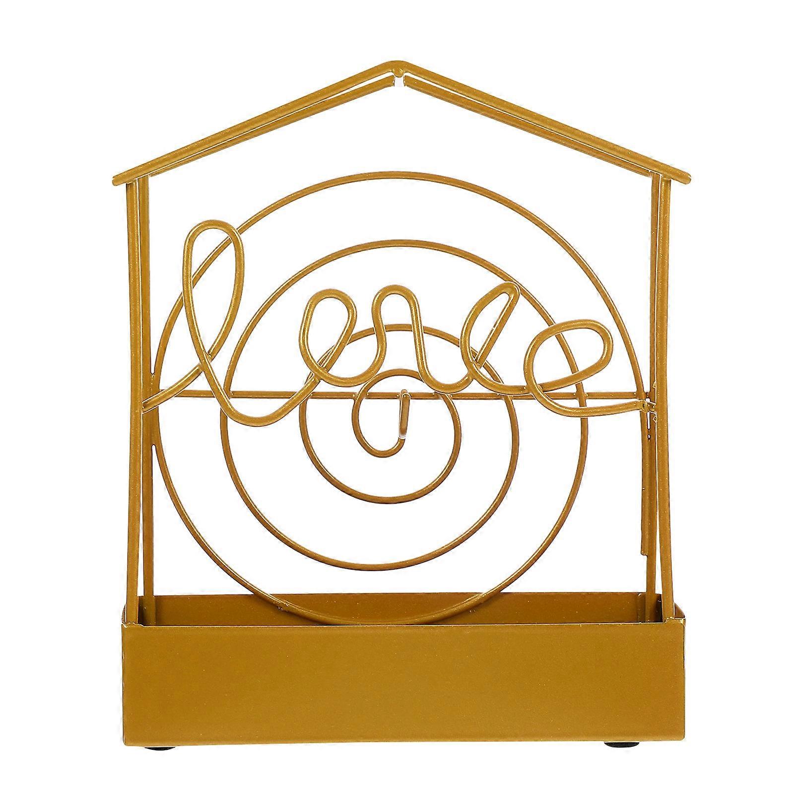 Simplified Iron Coil Holder for Mosquito Incense Use 1Pcs Golden