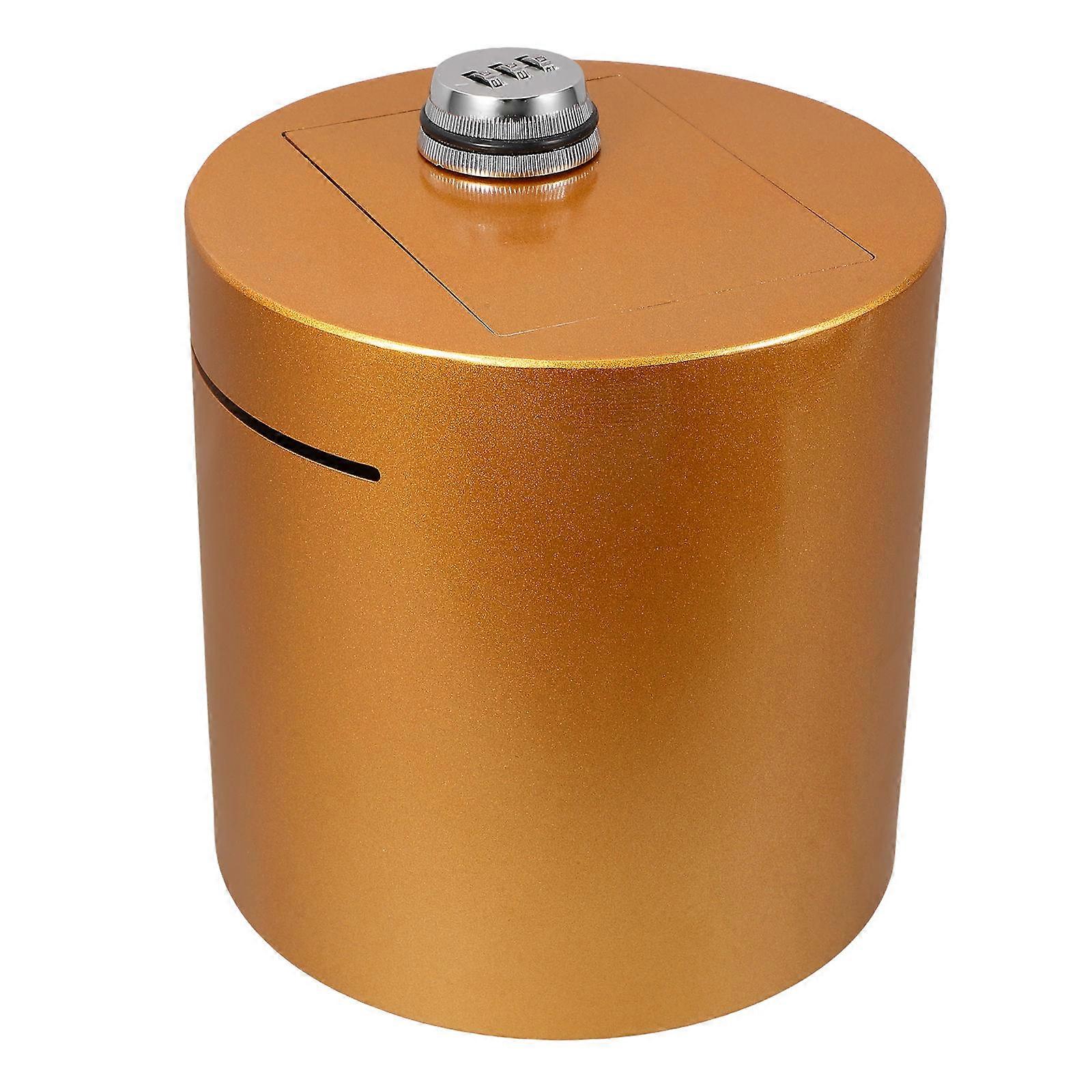 Password Lock Cylinder Piggy Bank for Storage Unbreakable Money Saving Box