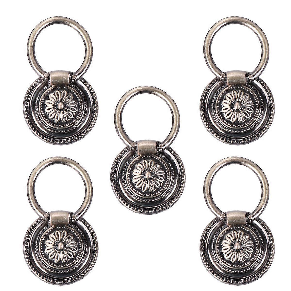 Vintage Drawer Handle 5Pcs Green Bronze Finish Multi-Purpose for Home Use Cabinets Pull