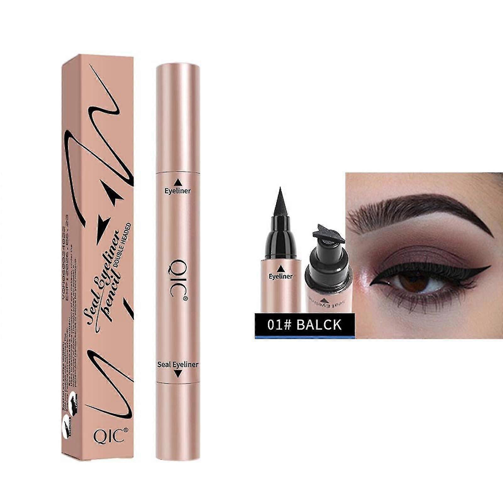 Qic Color Double Head Seal Eyeliner Black