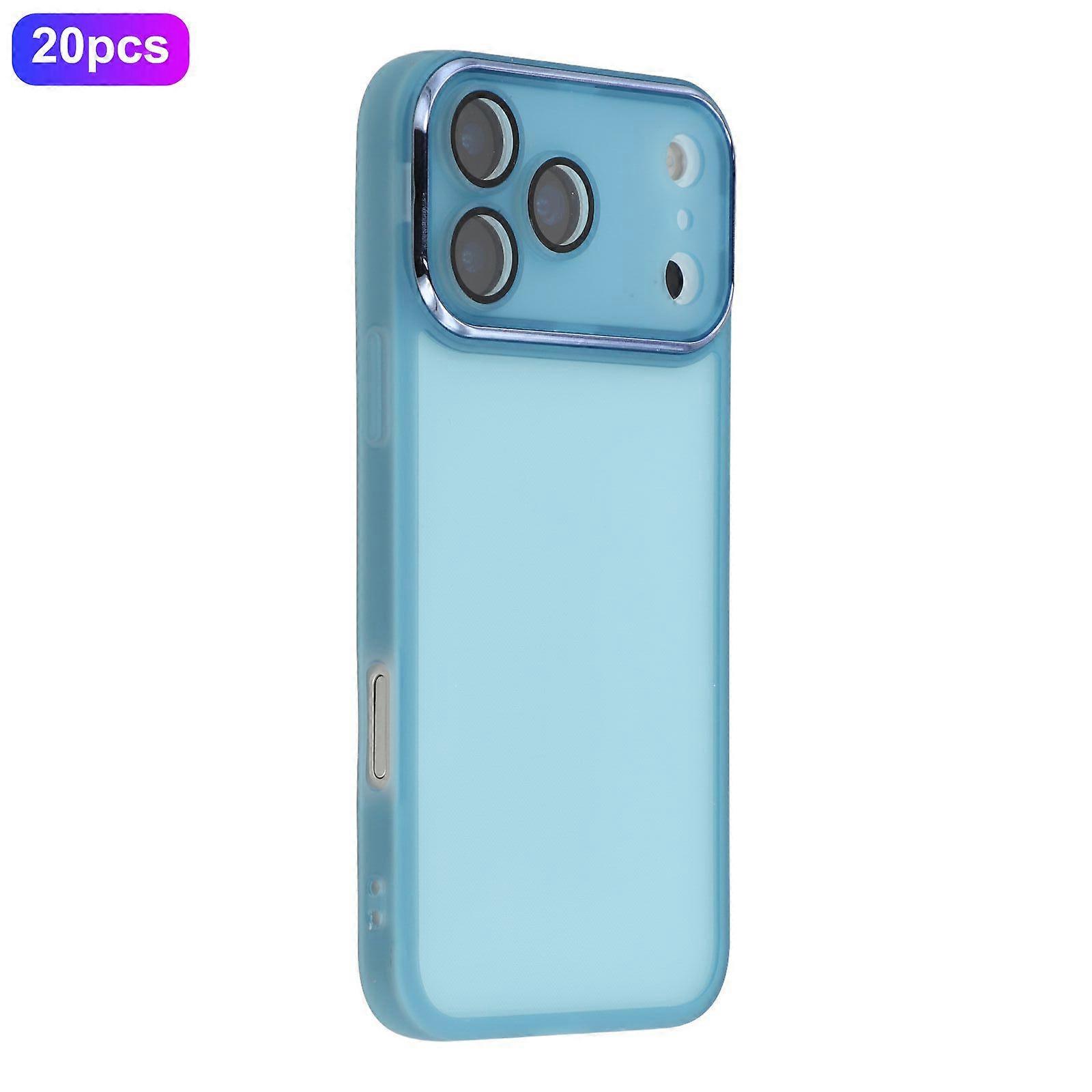 20 PCS Phone Case For iPhone 17 Pro Max,  Electroplated Camera Frame Eagle Eye TPU Precise Cutouts Shockproof