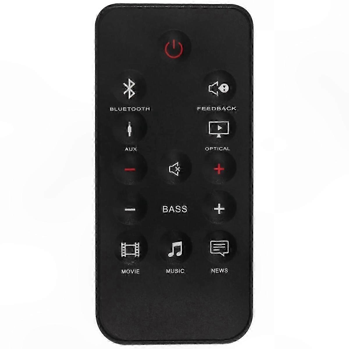 Fjärrkontroll för Soundbar o System Player Controller Svart Trådlös Design