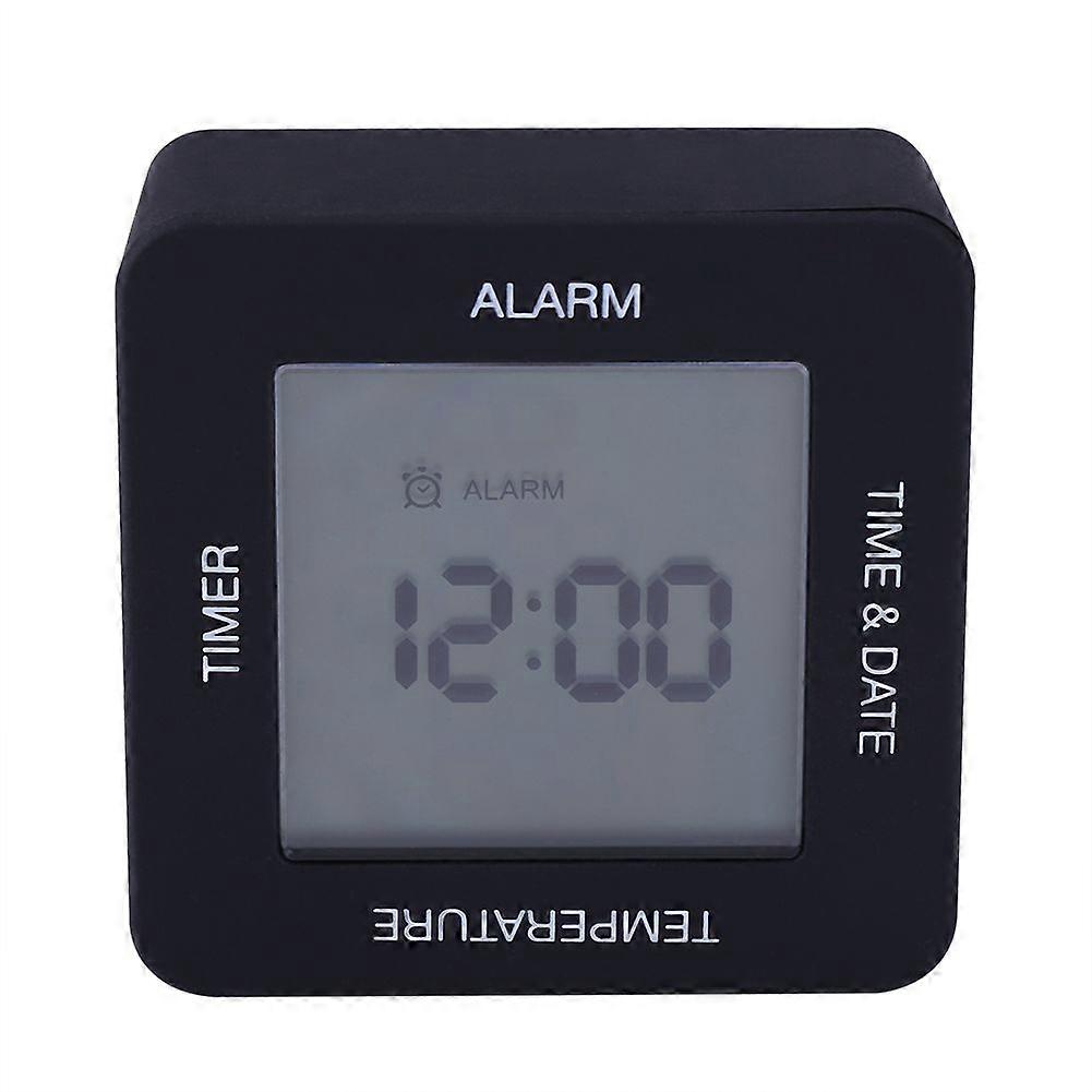 Multifunction Digital Alarm Clock with Rotating Sensor and LCD Display, Calendar, Timer and Temperature